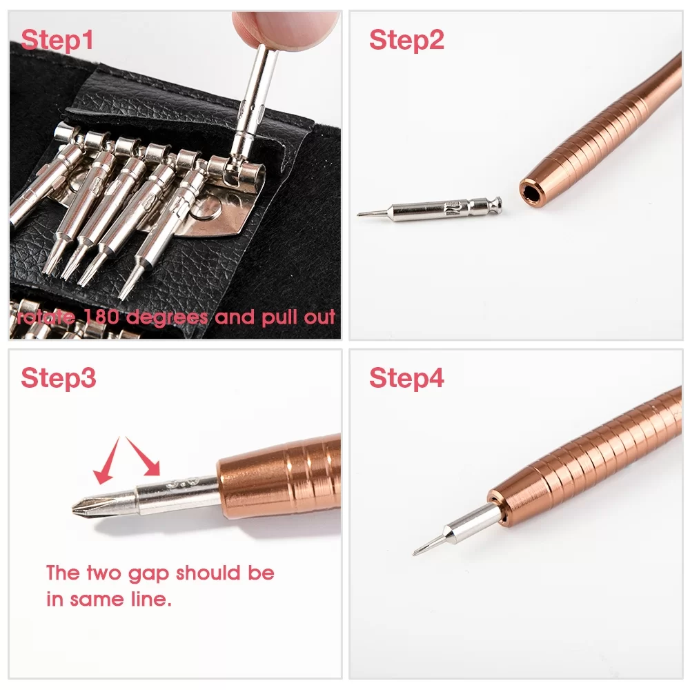 Picture of 27 in 1 Magnetic Suction Portable Wallet Type Screw Driver Set Mobile Phone Tablet Maintenance Tool
